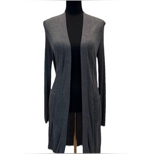 INC International Concepts Women's Gray Long Sleeve Ribbed Duster, XS, NWT